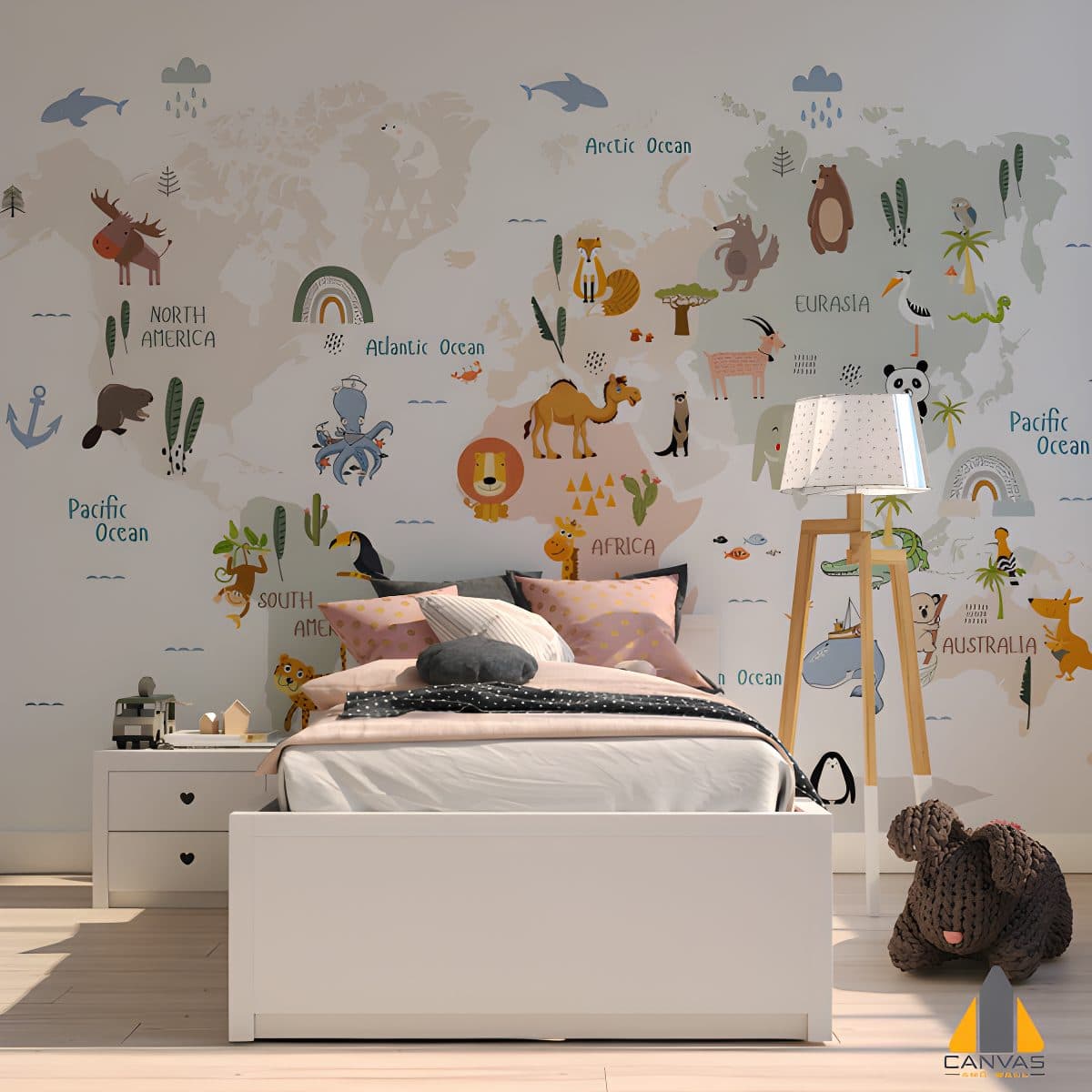 Kids Continental world map