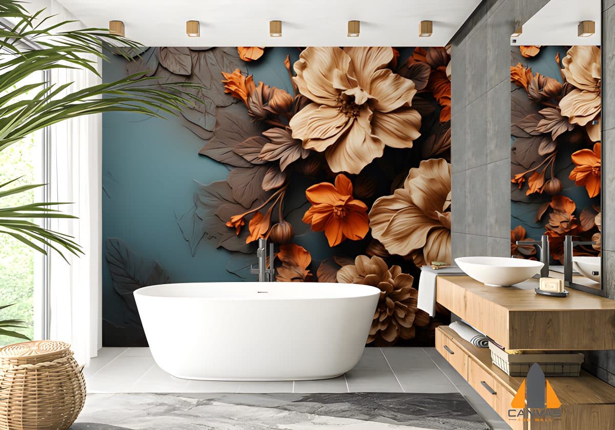 brown-background-with-floral-pattern-can-be-used-as-background-texture-generative-ia