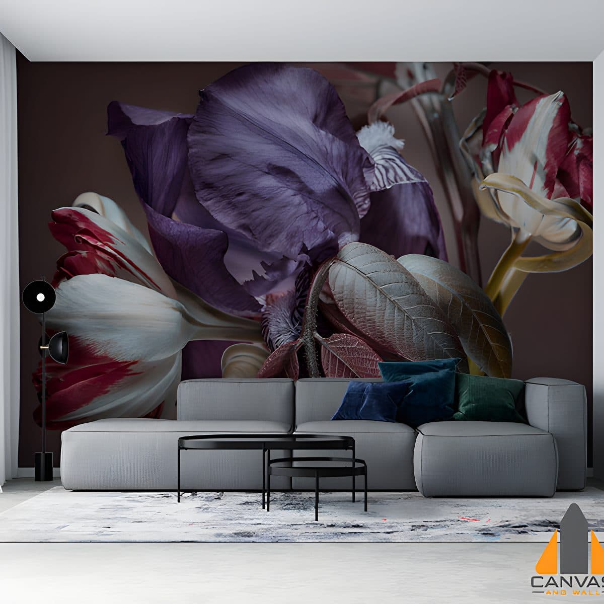 Abstract bouquet of flowers Wall Mural