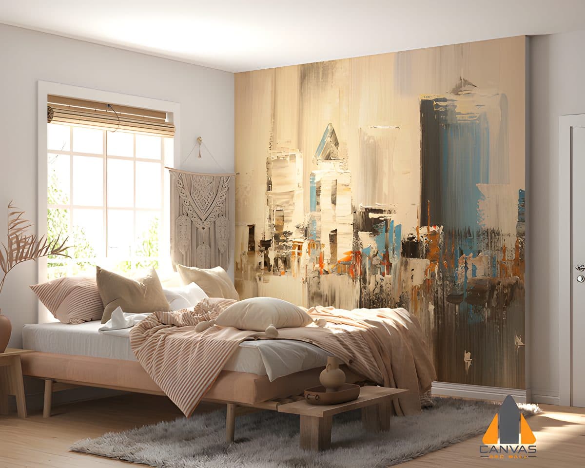 Scenic Daytime of Hong Kong island Oil Painting Wallpaper