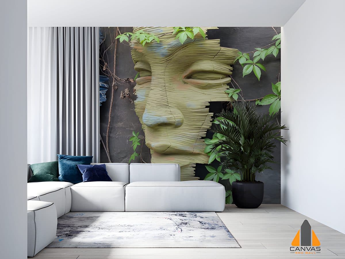 Green Mask on Wall