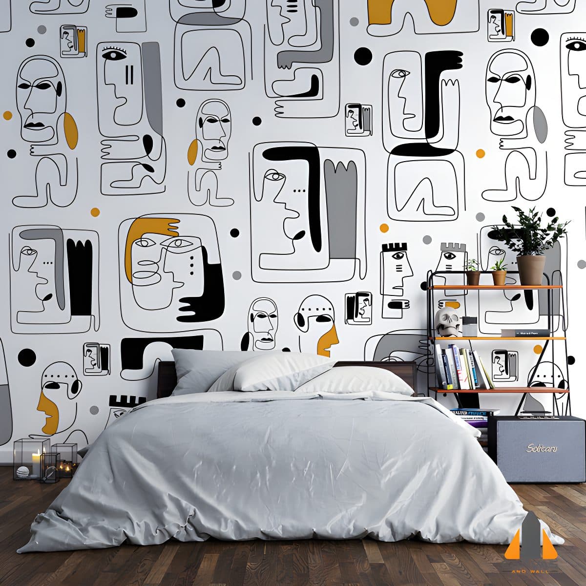 Line Art People Pattern