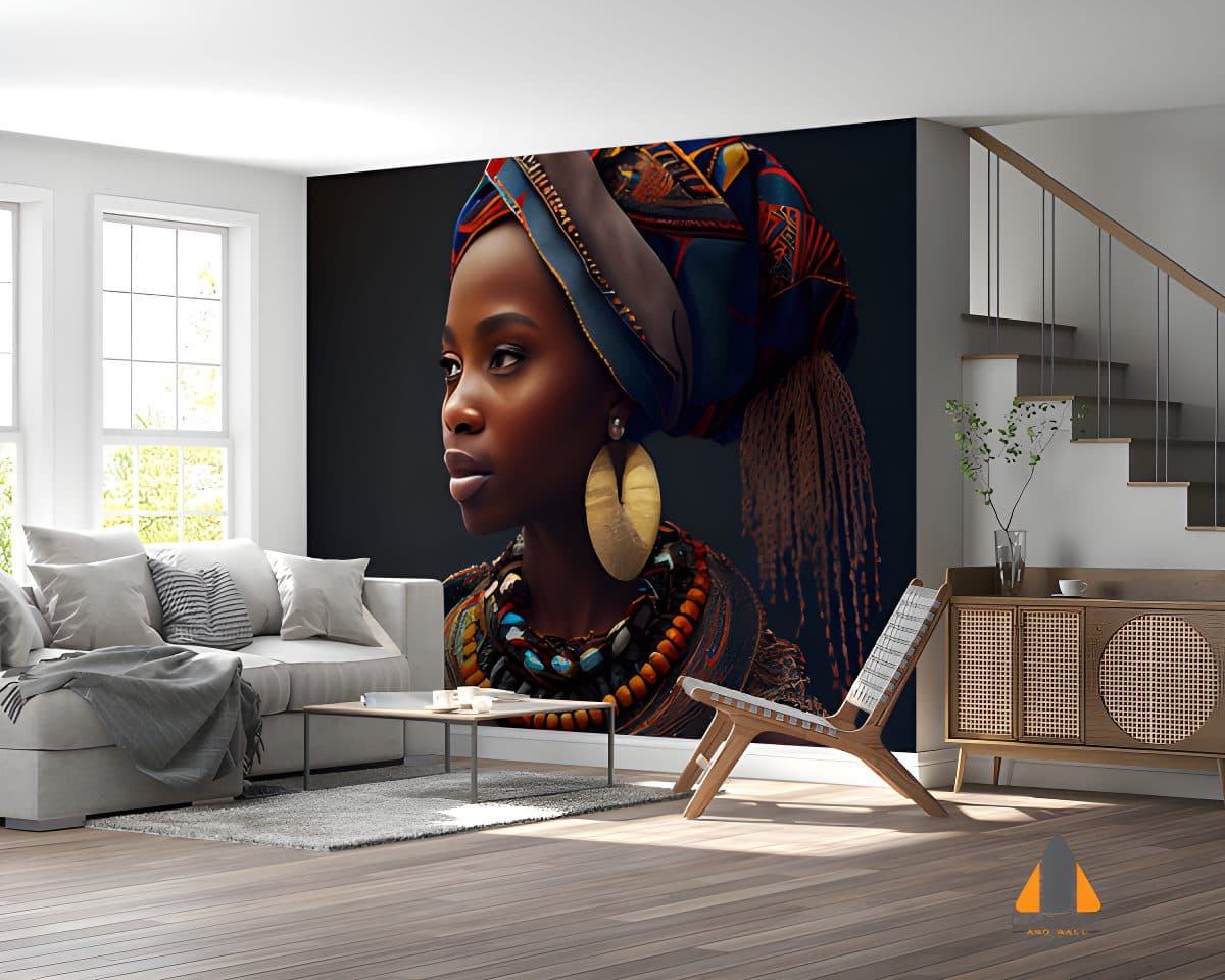 African Woman in African Attire Portrait