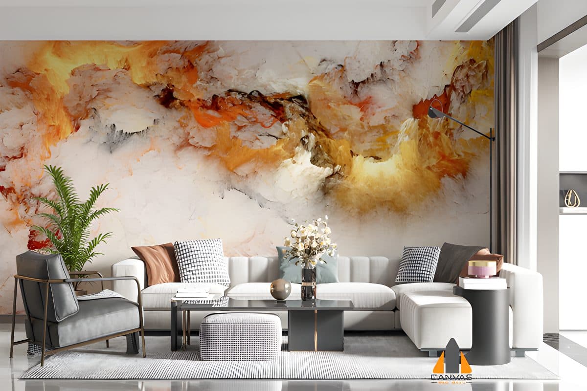 Gold and white clouds
