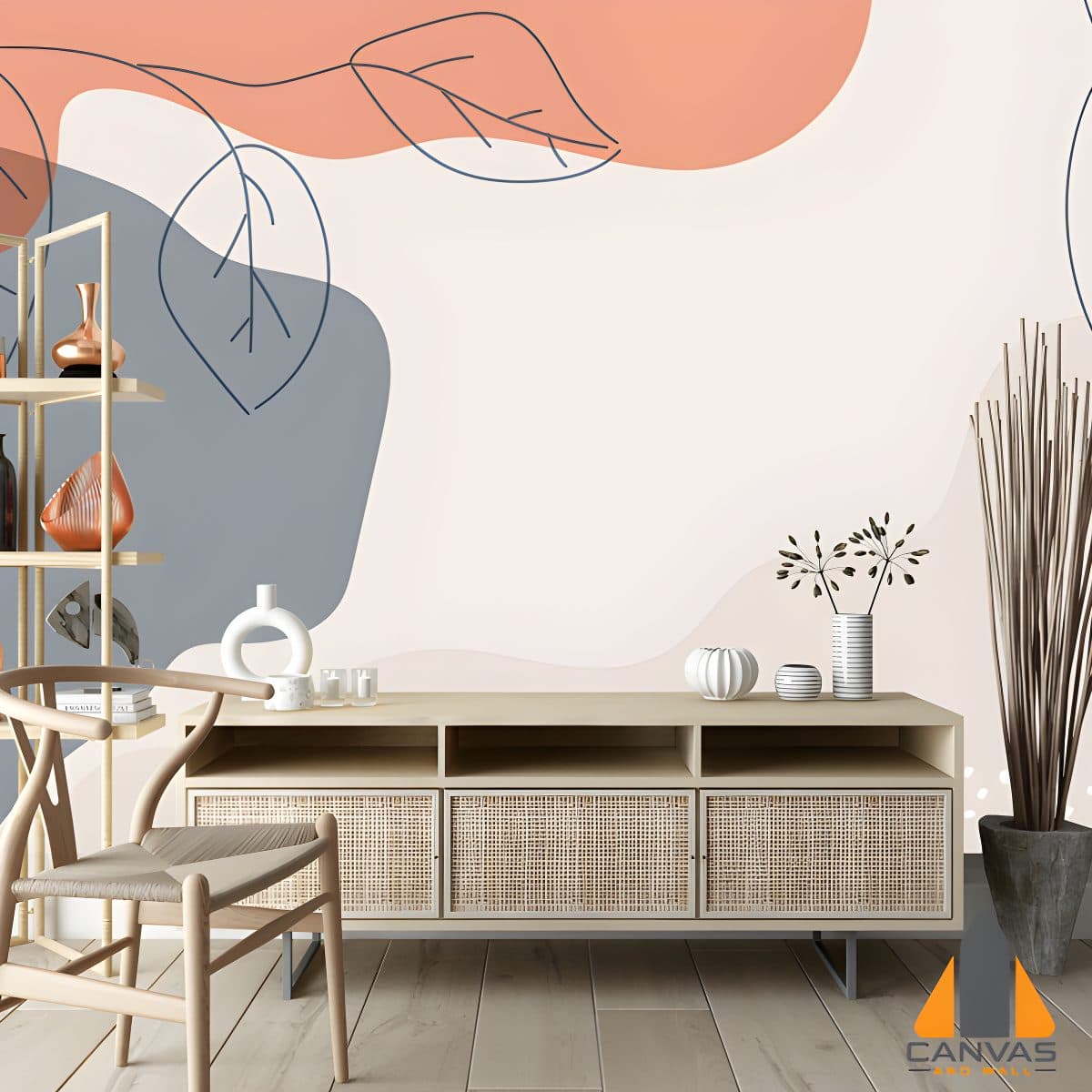 Earthy Tone Floral Lines