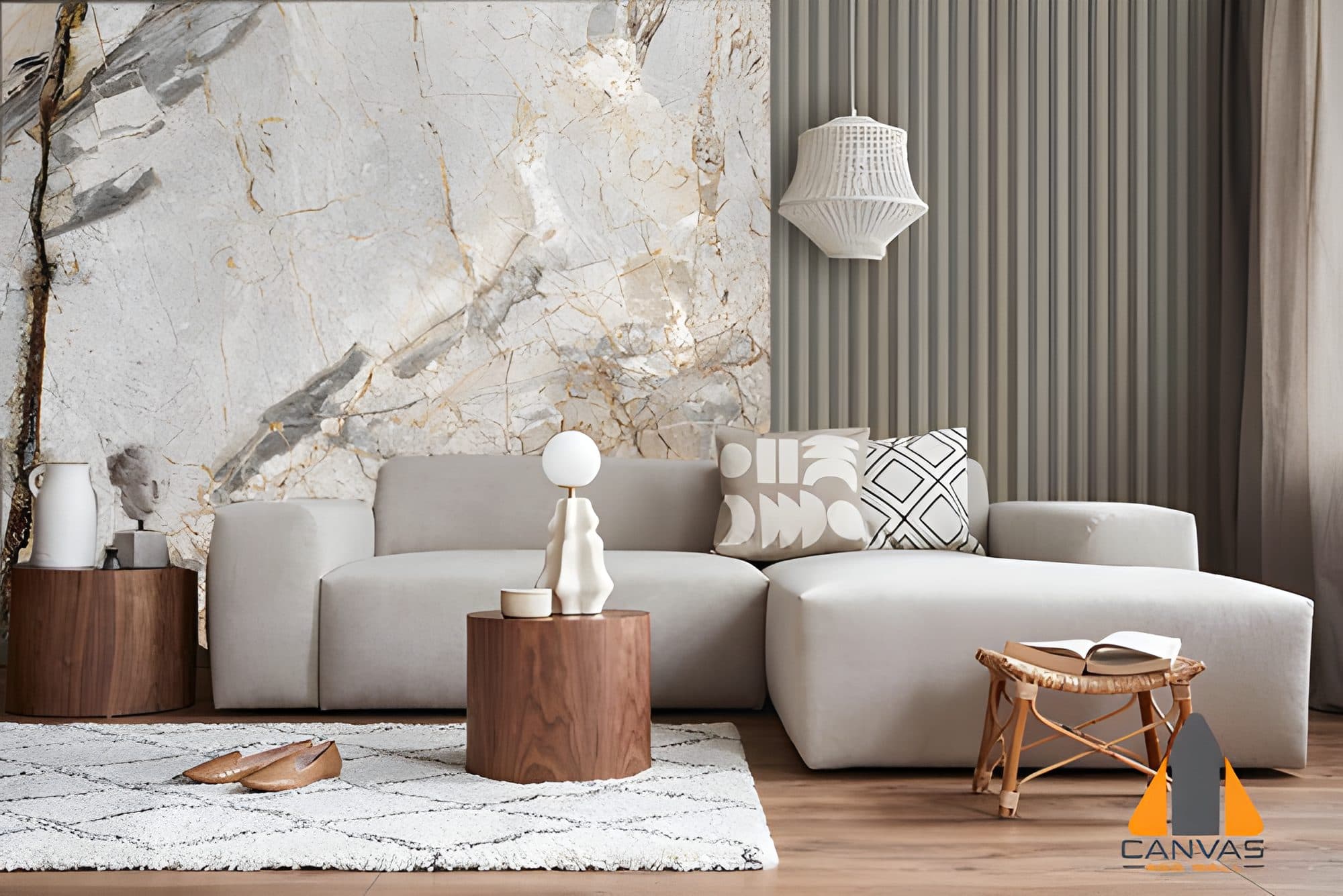Natural Breccia Marble Stone Texture Wallpaper