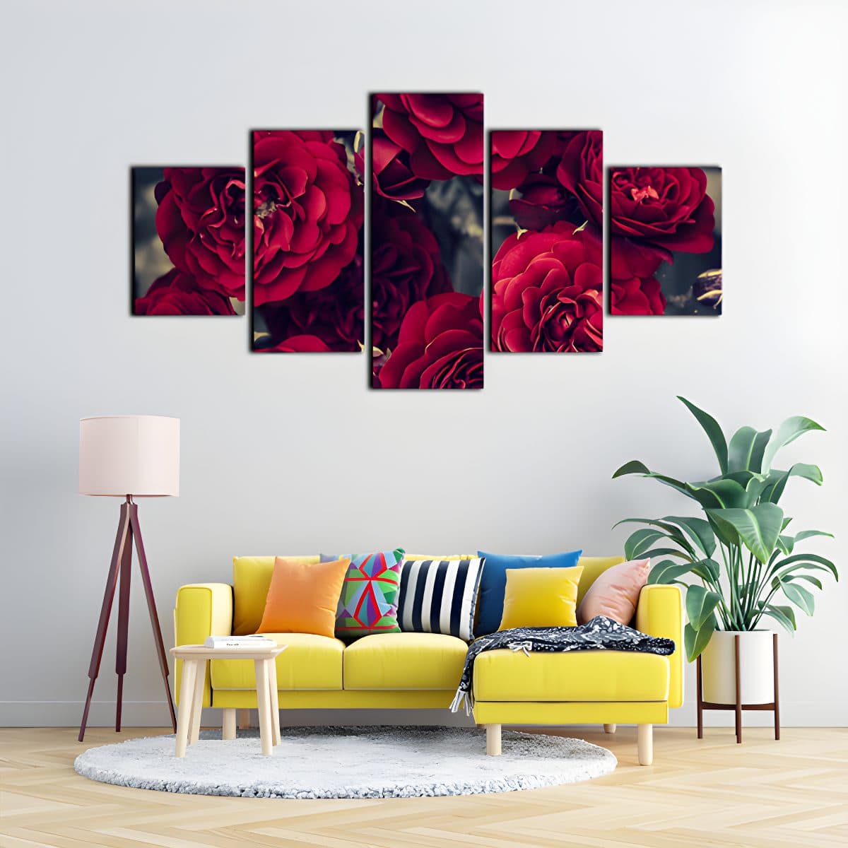 Blooming Roses Split Canvas