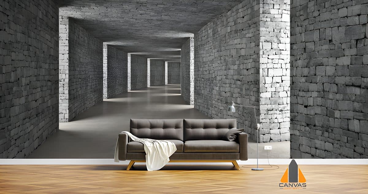 abstract brick tunnel
