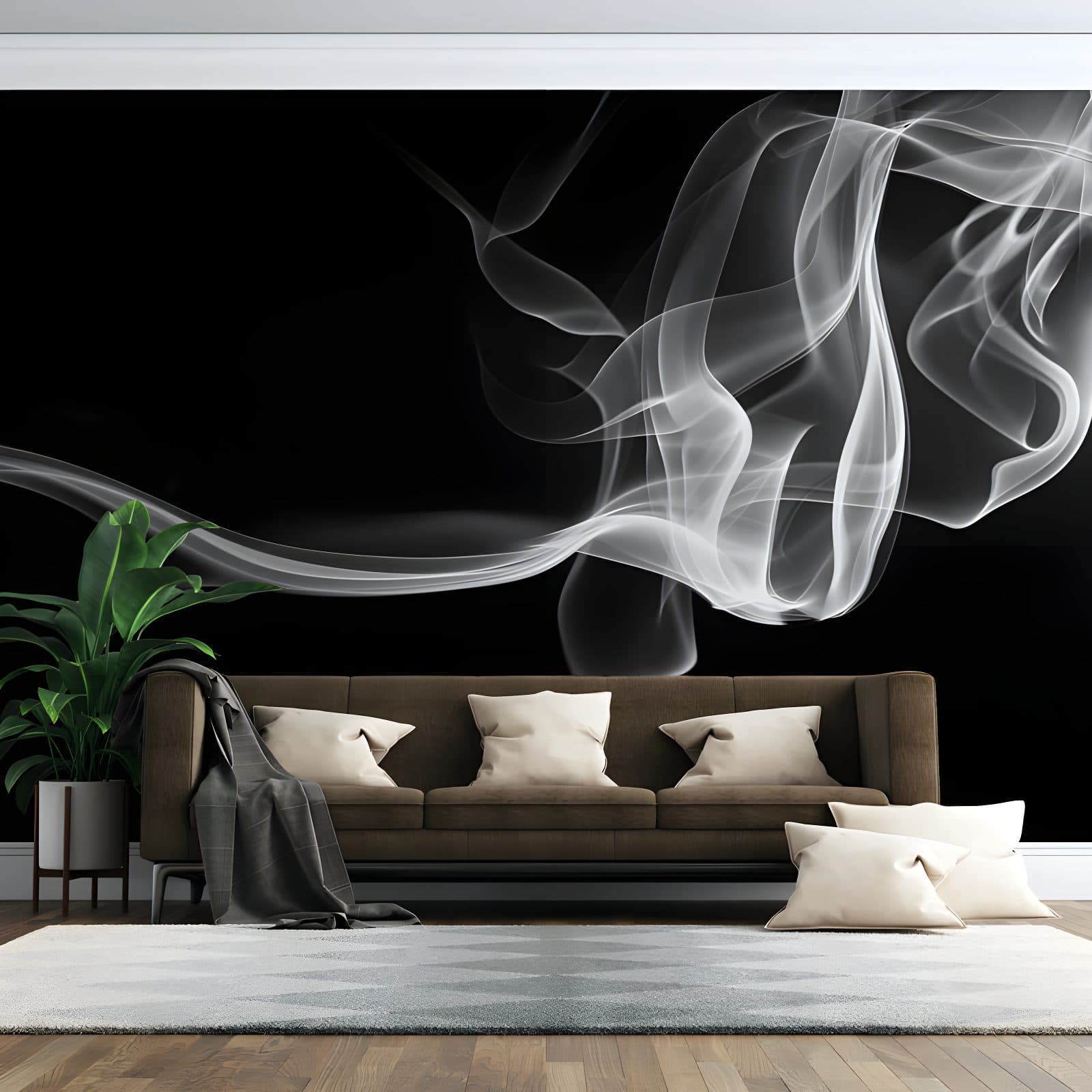 White-Smoke-with-Black-Background-Grey-Couch