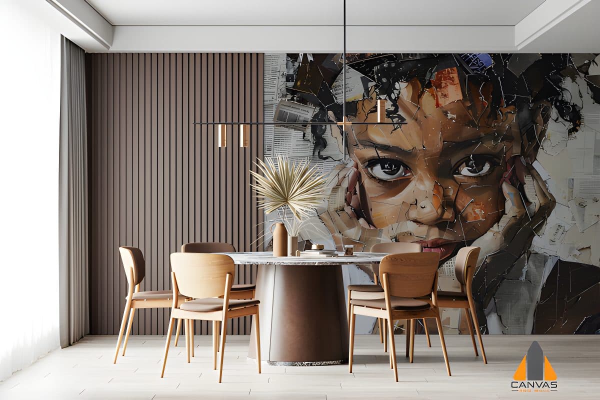 dreamy-african-woman-surrounded-by-graffiti-newspapers