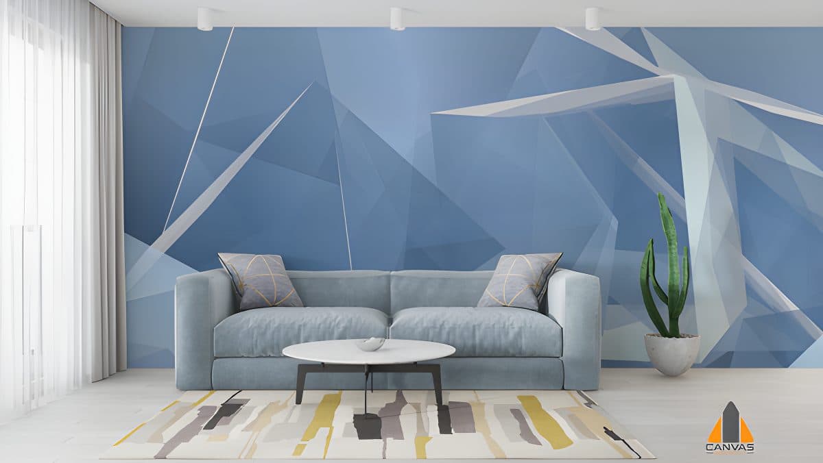 Abstract Blue Crystal squares
