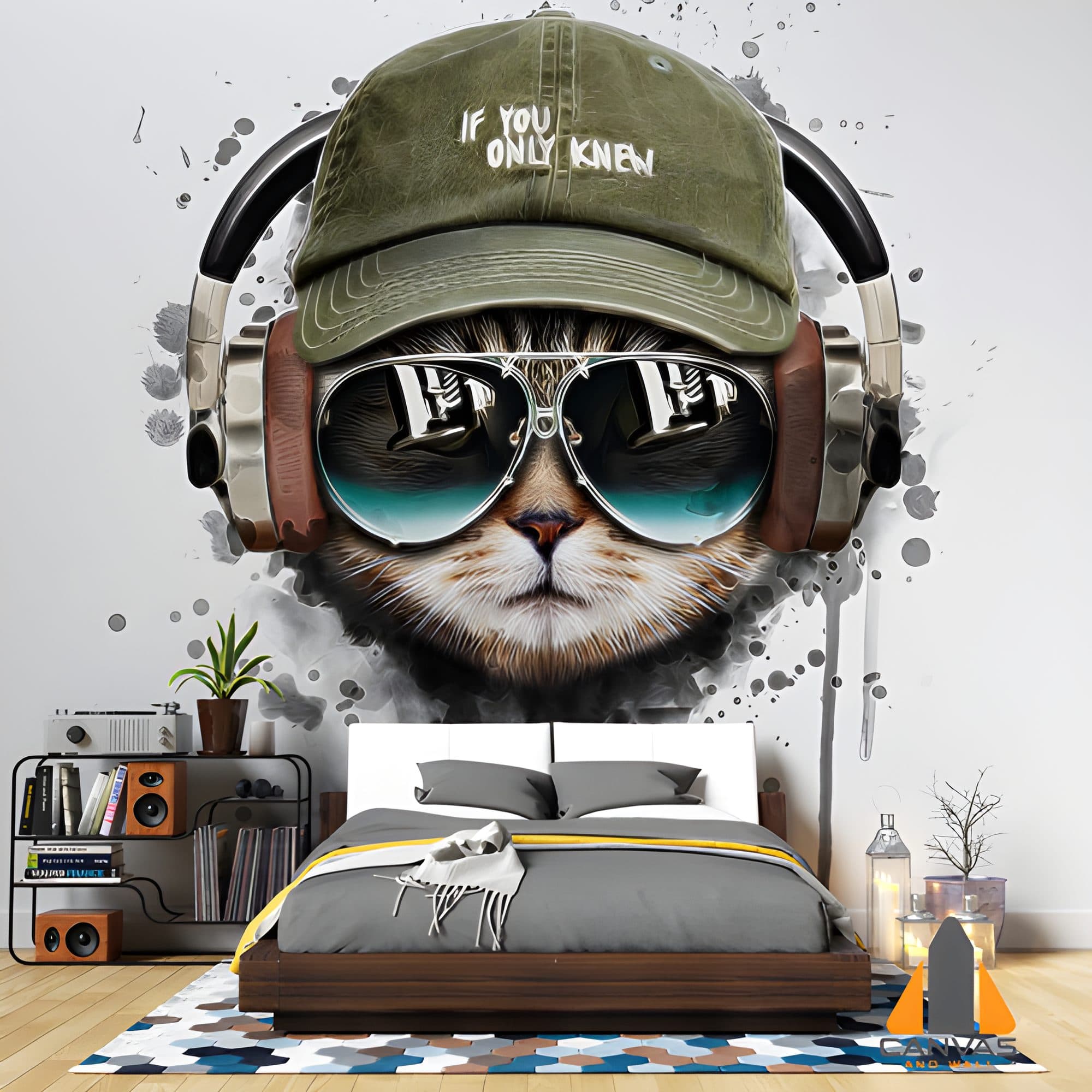 DJ Kitty-Cat Wall Art
