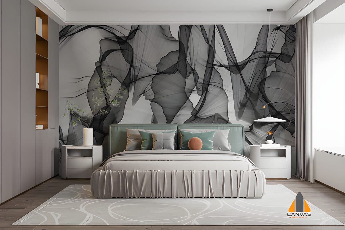 Black and White Fluid Forms