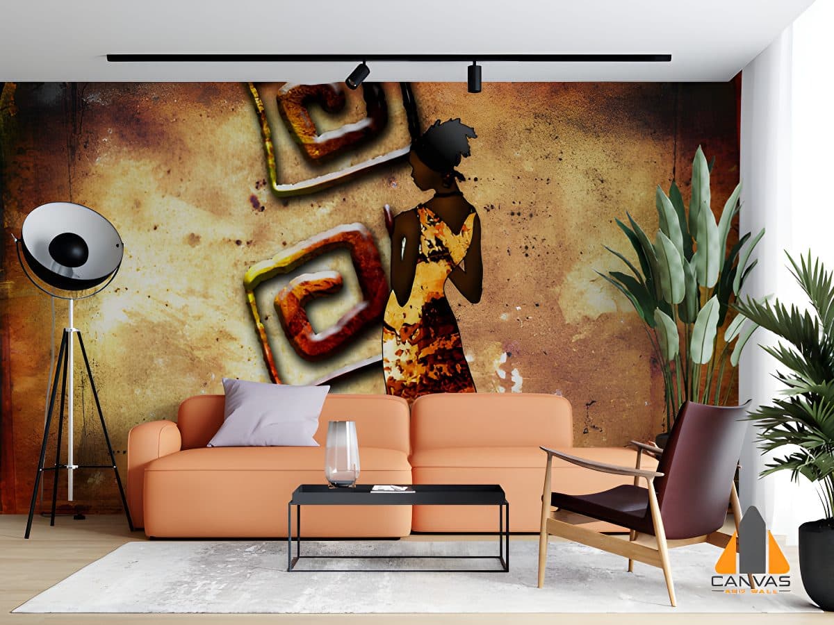 Africa Retro Vintage Style Wallpaper