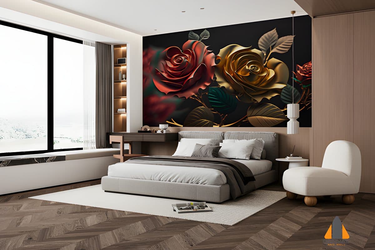 Abstract Embossed Roses