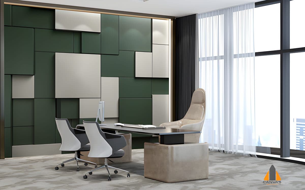 Green and White Square Grid