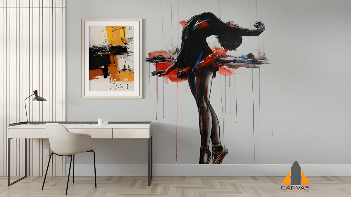Ballerina leaning back - Wall vs Art