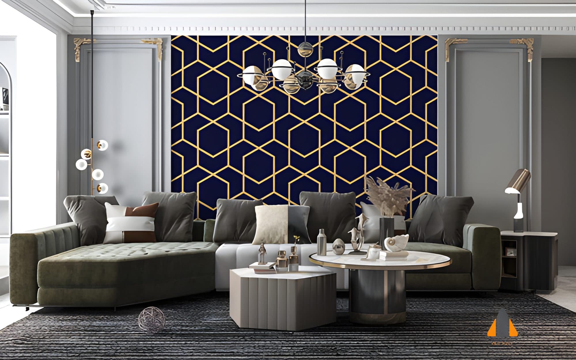 Rhombuses Geometric Pattern Wallpaper