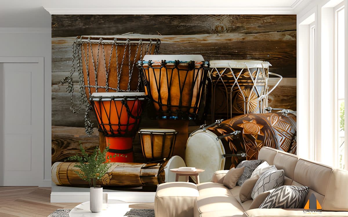 Ethnic Drums Wallpaper