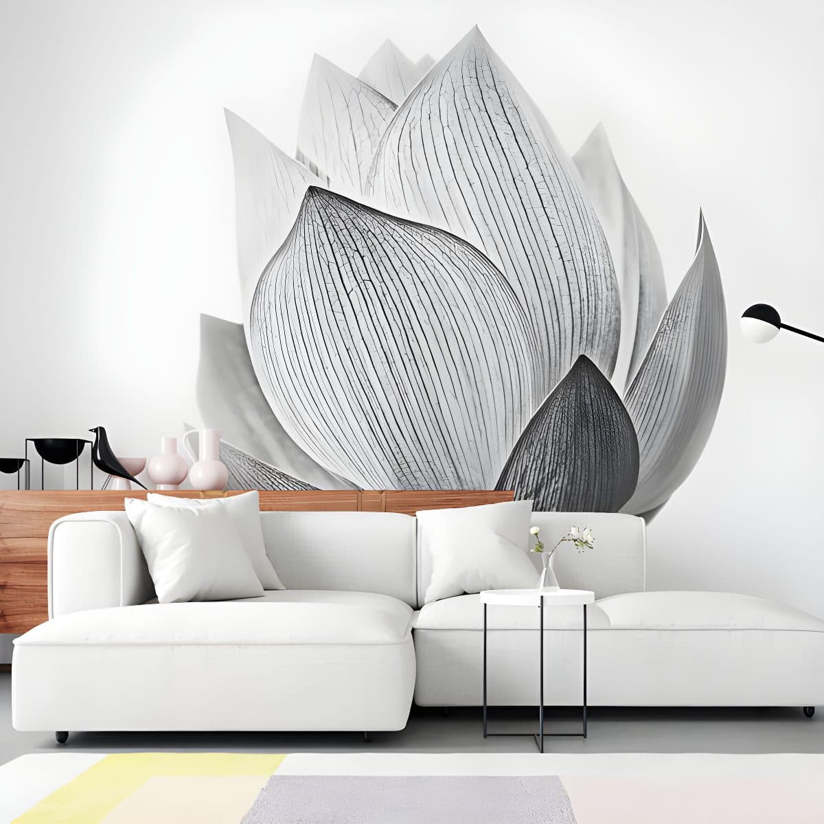 Black And White Flower Wallpaper