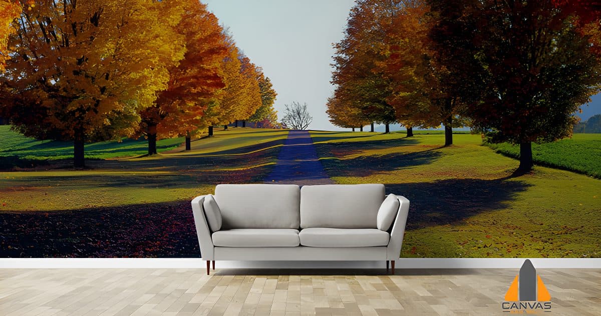 Autumn Trees Road Wallpaper