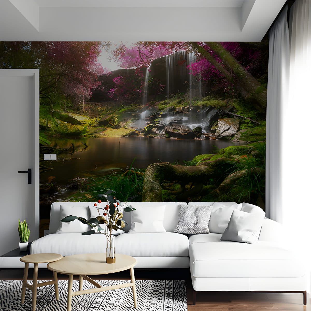 Water Fall Forest Wallpaper