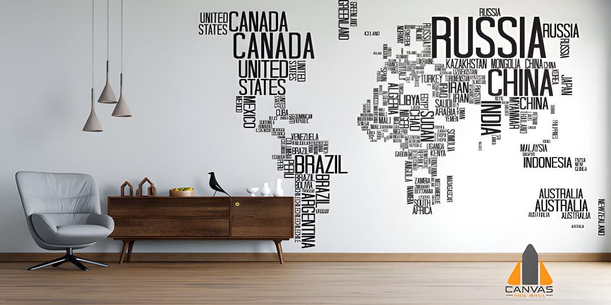World Map Typography Wallpaper