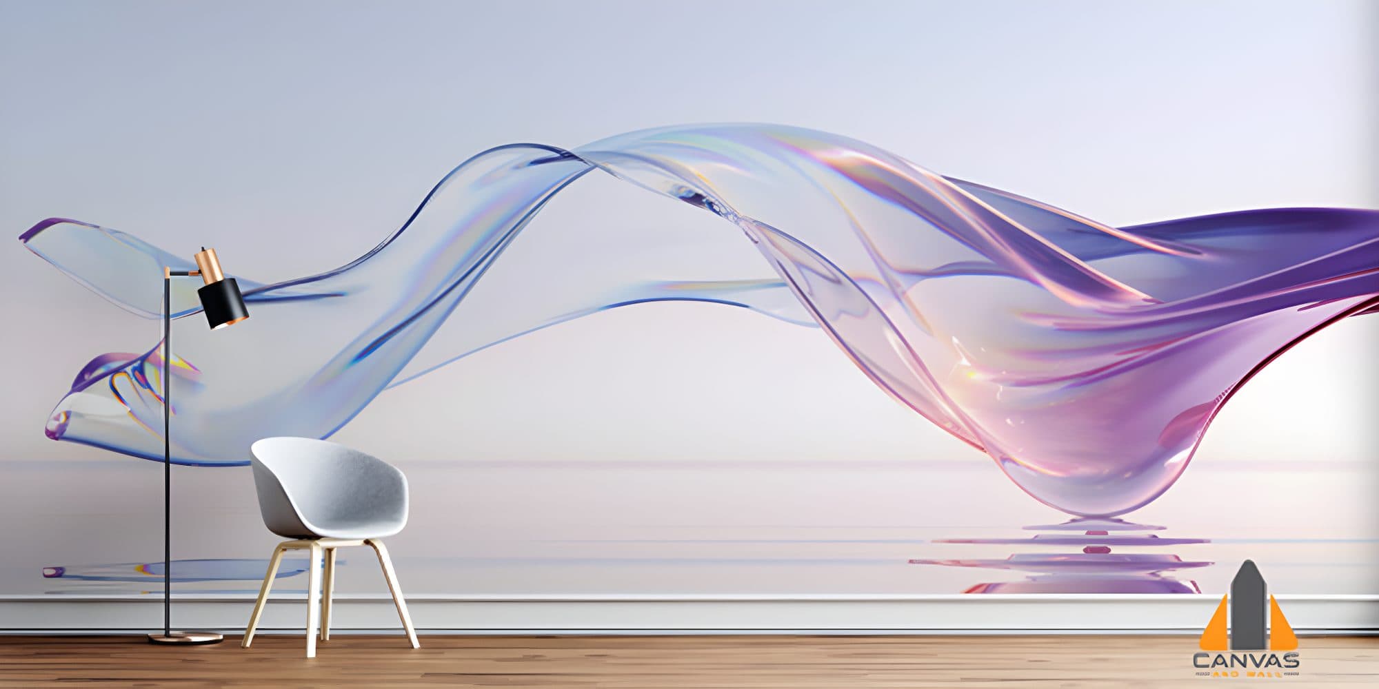 Holographic Curved Wave Mural
