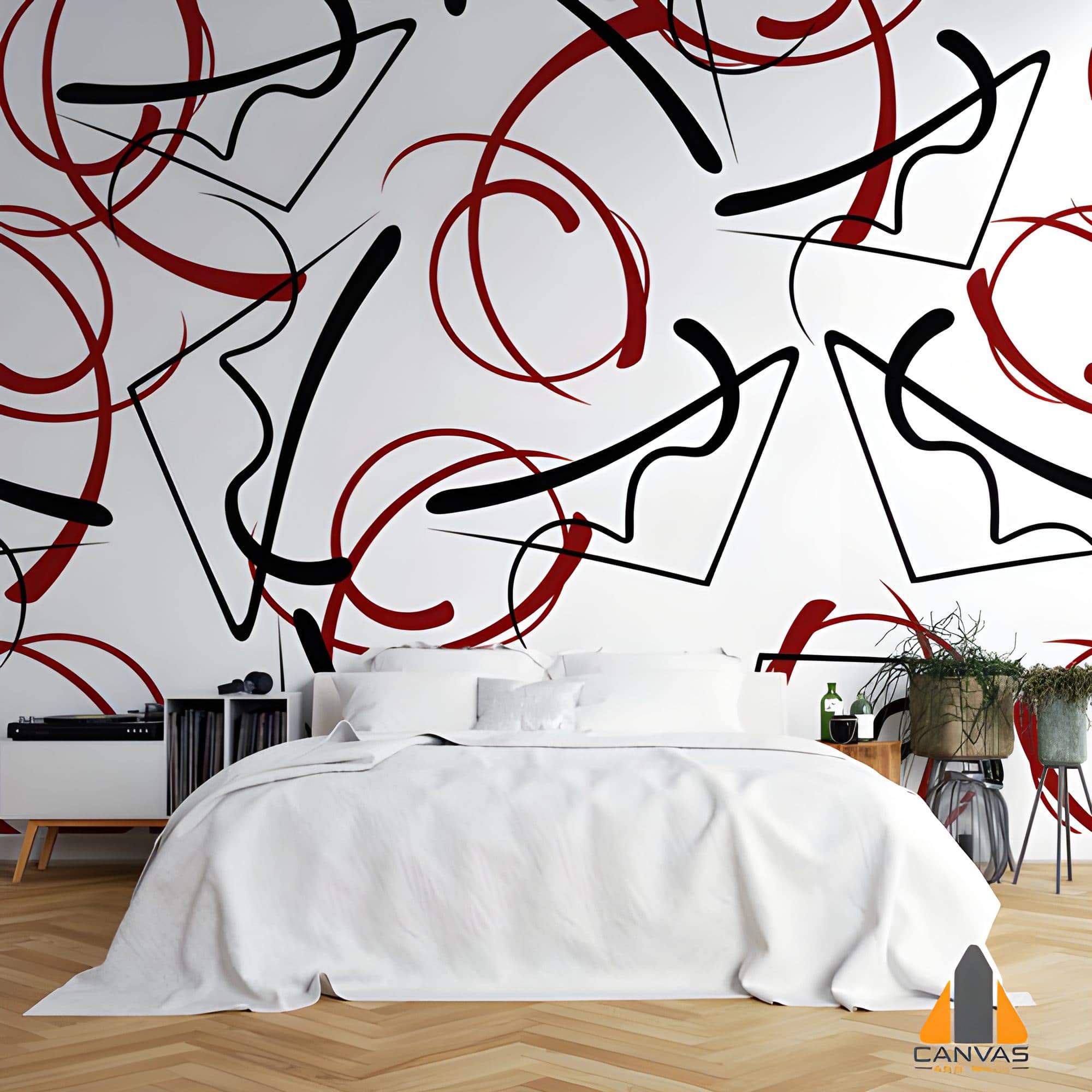Abstract Seamless Line Art Wallpaper
