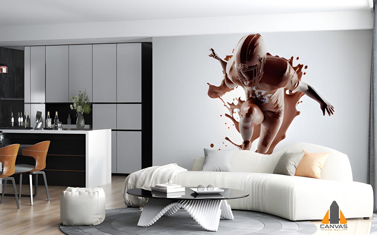 american-football-man-made-from-chocolate-milk-white-background-sport-athlete-concept-generative-ai