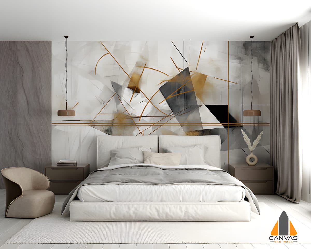 Modern Abstract Art with Geometric Shapes