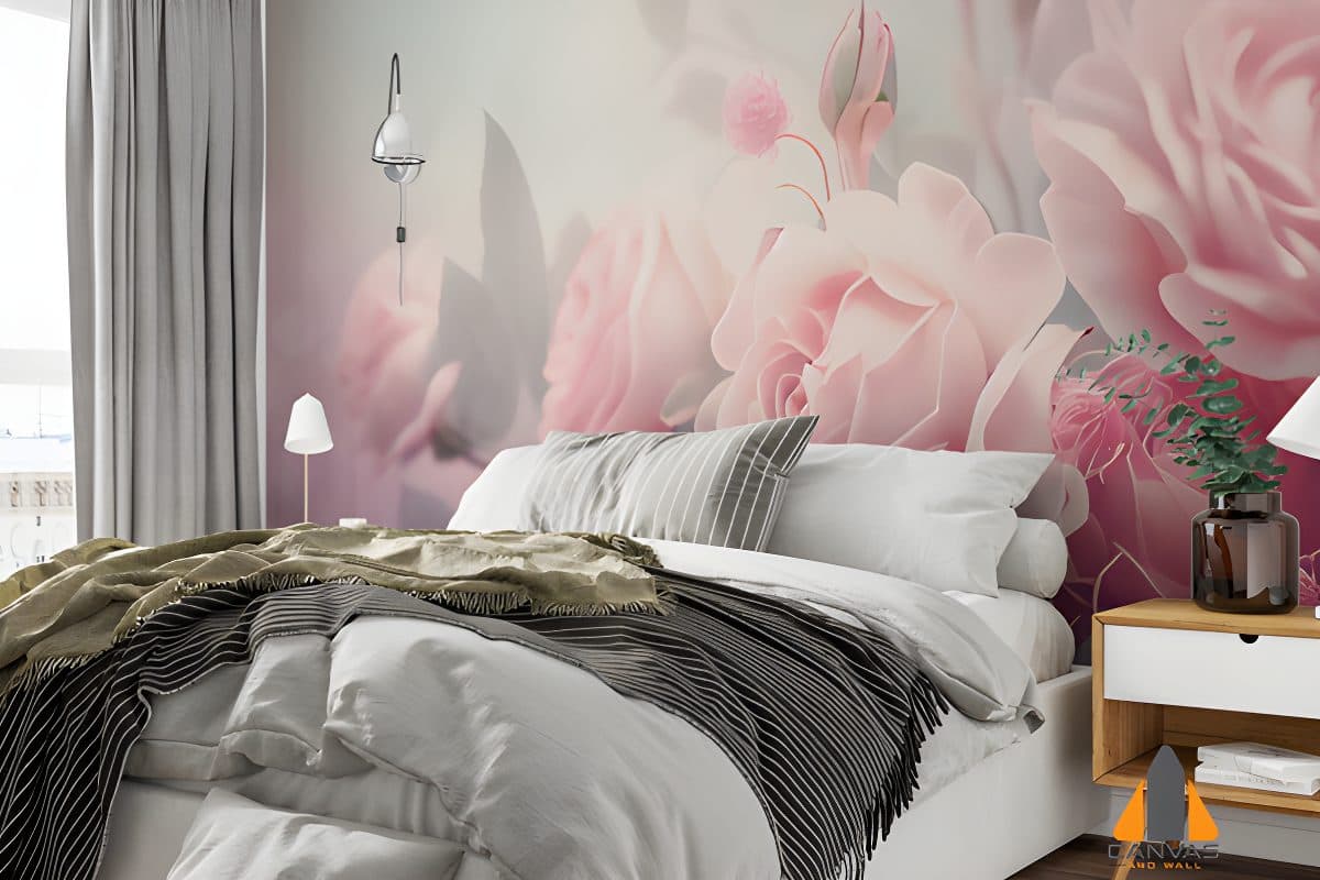 background-pink-roses-soft-light-closeup-generative-ai