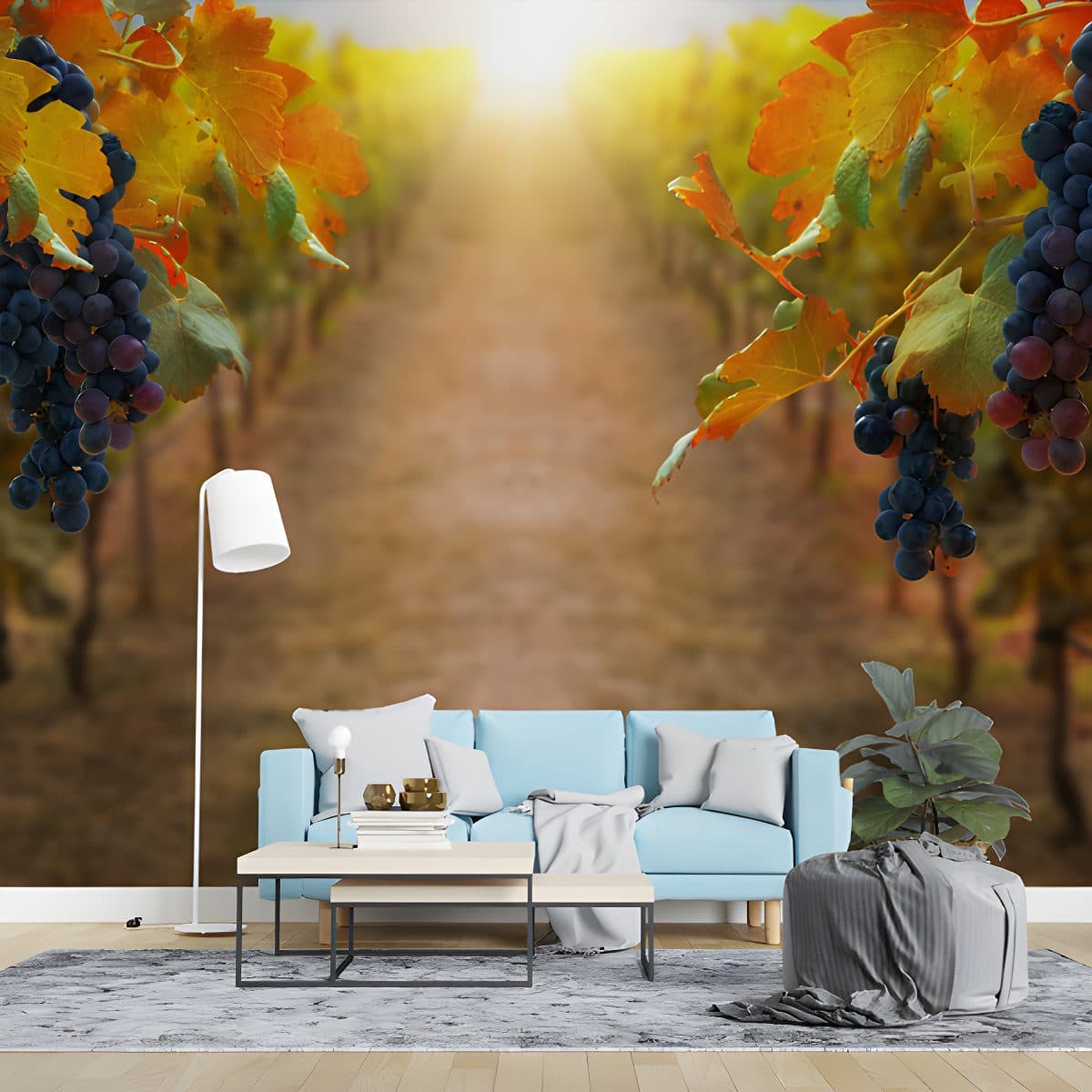 Grapes Field Wallpaper