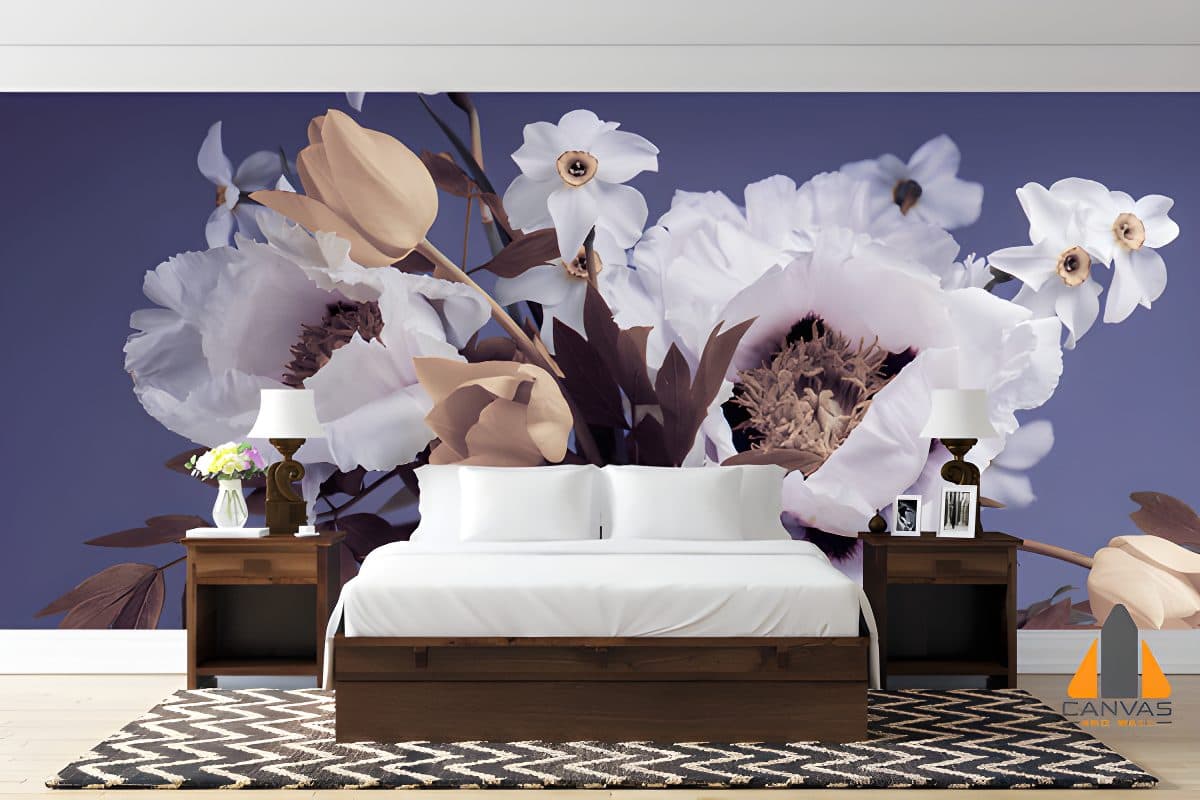 White Peonies and Spring Flower Wallpaper