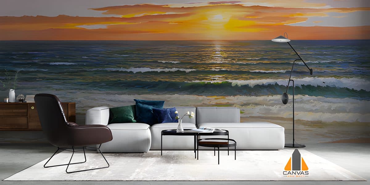 Beach sunset glow
