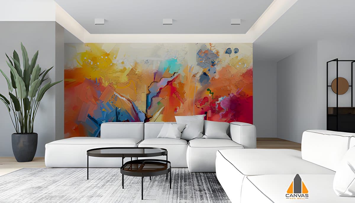 Abstract Colorful Oil Painting Wallpaper