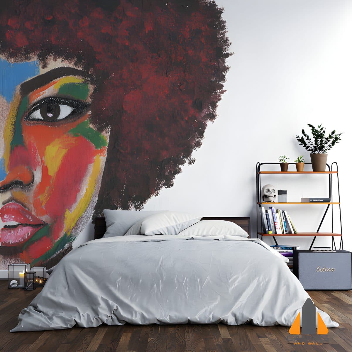 African American Woman Painting