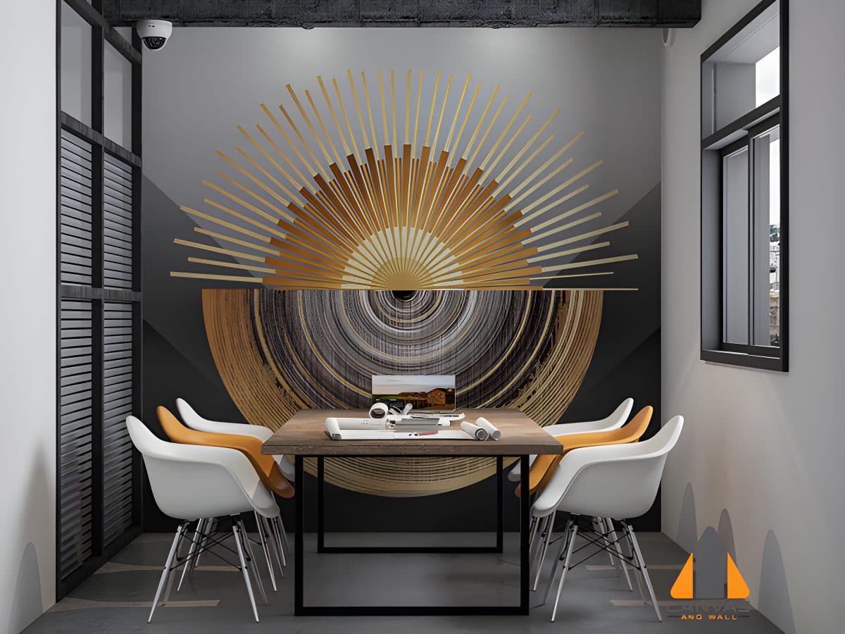 Abstract Sunburst Painting