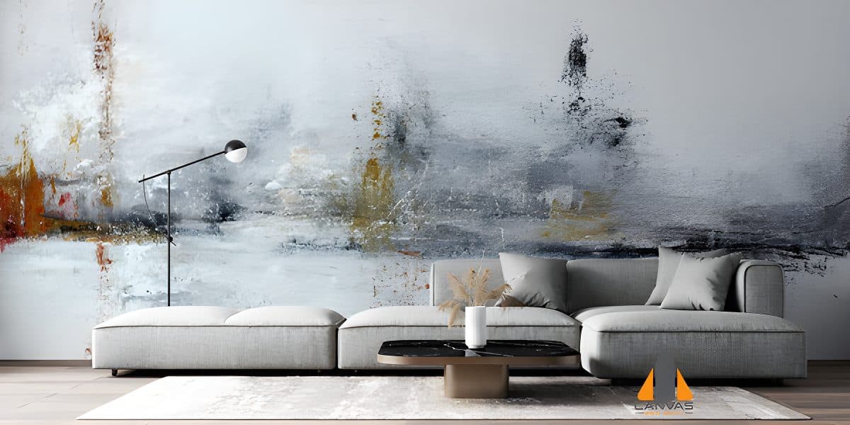 White abstract Acrylic Painting
