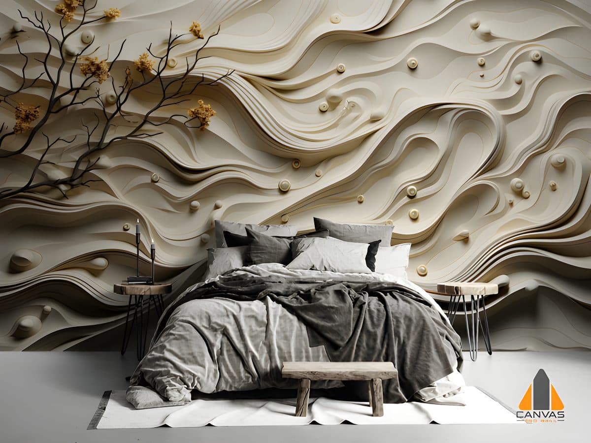 3D Creamy Curves Texture