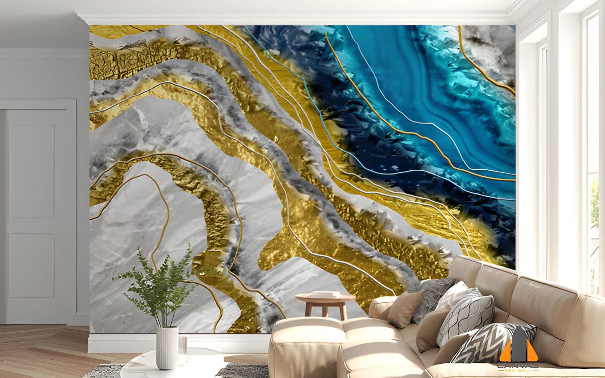 Abstract Contemporary Marble Wall Art