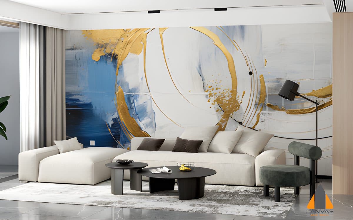abstract-gold-circles-painting-white-background-generative-ai