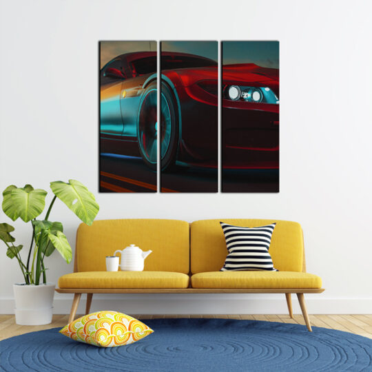 Black Sport Cars canvas
