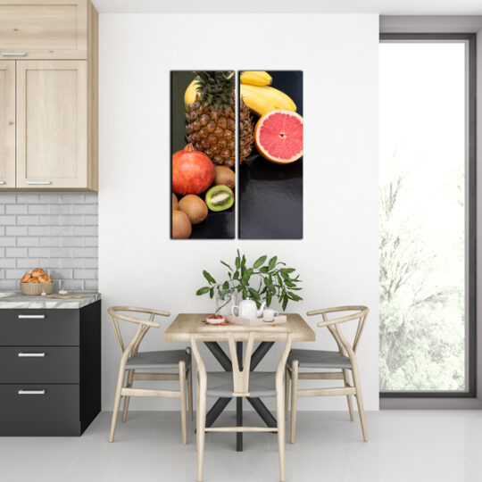 Pine Apple & Orange Split Canvas