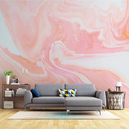 Pink & White Marble Texture Wallpaper