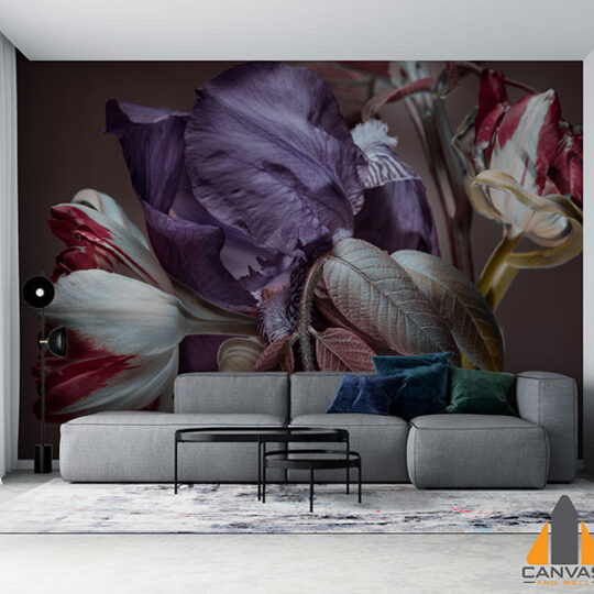 Abstract bouquet of flowers Wall Mural