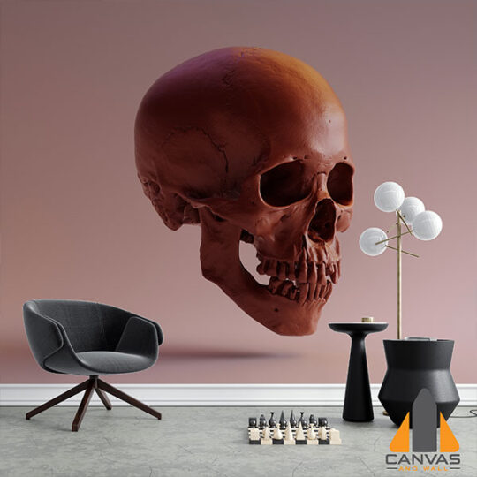 Orange Skull Wallpaper