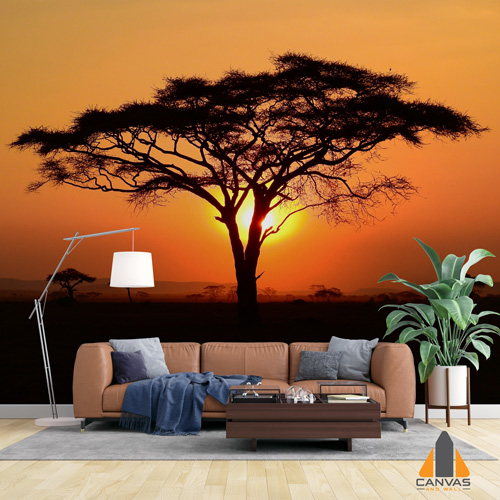 African Sunset Wallpaper