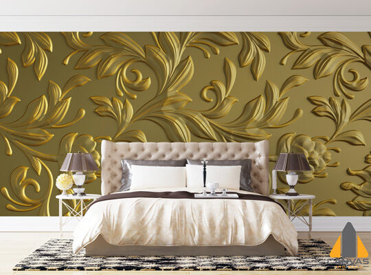 Gold Embossed Flowers