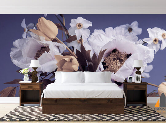 White Peonies and Spring Flower Wallpaper